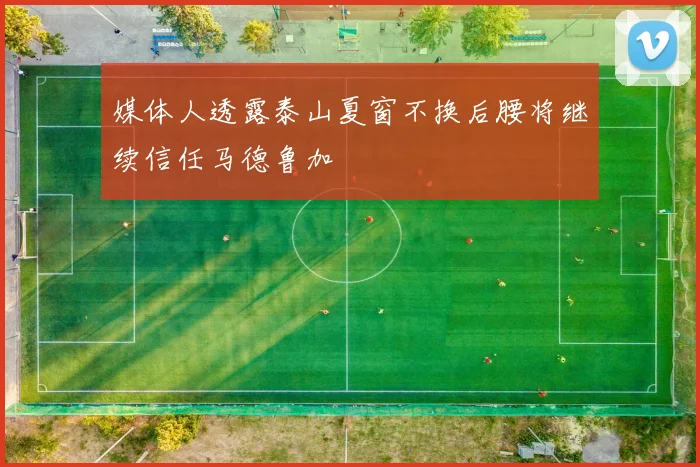 媒体人透露泰山夏窗不换后腰将继续信任马德鲁加